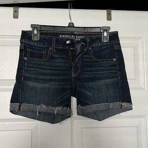 american eagle midi shorts